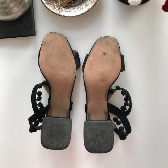 ZARA | black Sandals with straps - Picture 5 of 6